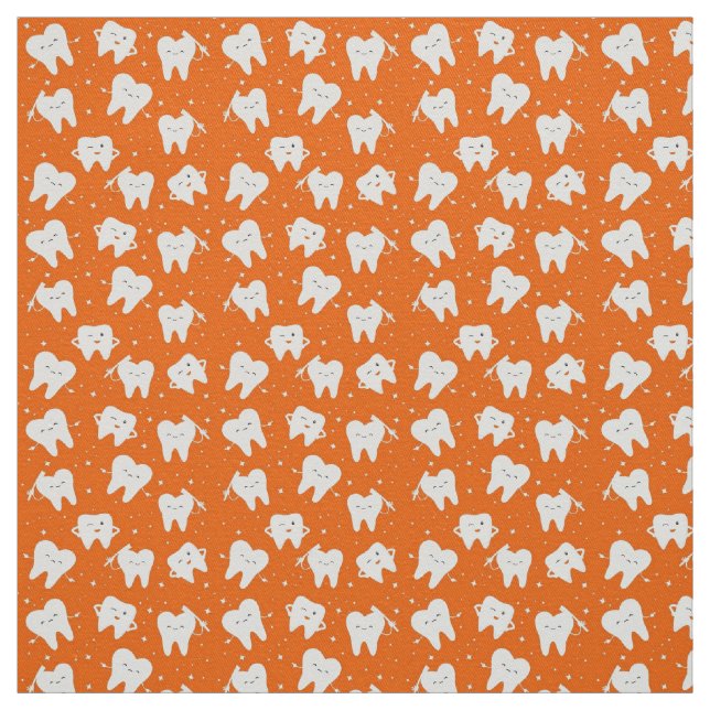 Tissu Les dents souriantes (Échantillon)