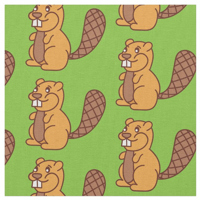 Tissu Les enfants caricaturés de Beaver (Fermer)