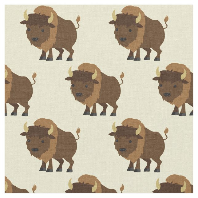 Tissu Les enfants caricaturés du Bison de Buffalo (Fermer)