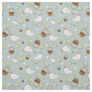 Tissu Les enfants Farmhouse Chicken and Egg Cotton Fabri