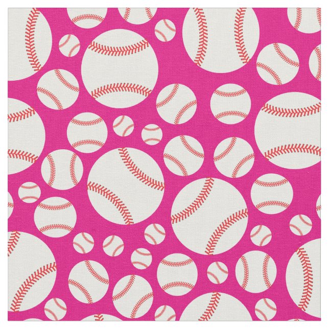 Tissu Les filles roses de baseball (Fermer)