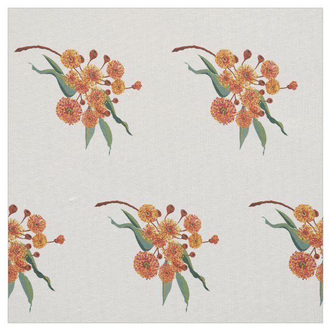 Tissu Les fleurs de gommiers australiens (Échantillon)