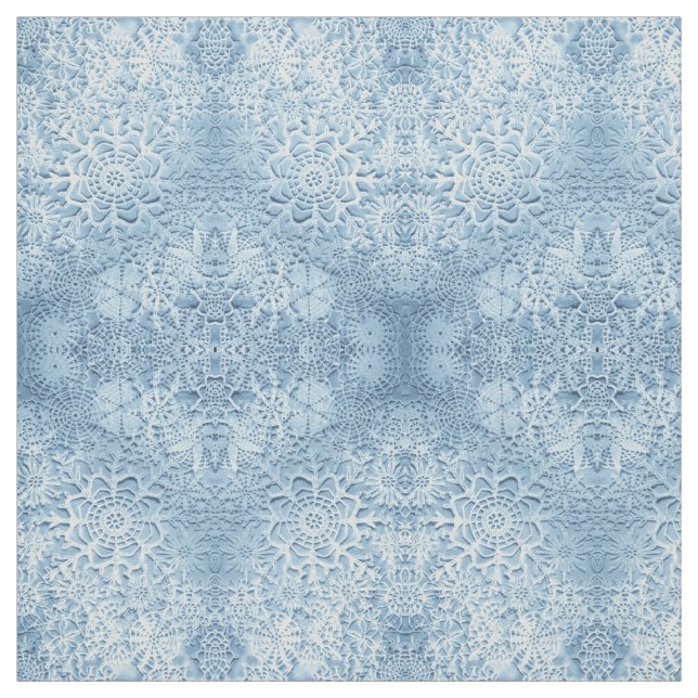 Tissu Les flocons de neige bleus de Lillian (Échantillon)