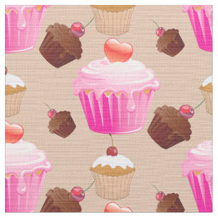 Tissu Les gâteaux mignons