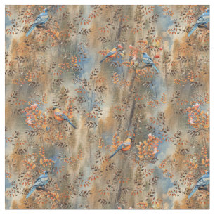 Tissu Les grands arbres, les Feuilles de l'automne et le