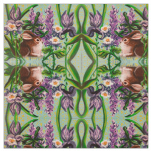 Tissu Les lapins à Iris