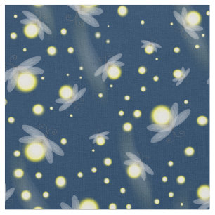 Tissu Les lucioles éthérées à la Motif de nuit