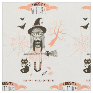 Tissu Les meilleures sorcières Halloween heureux