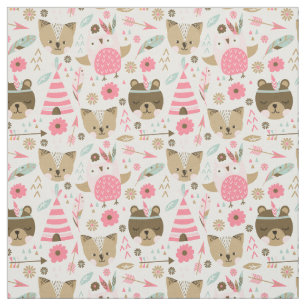Tissu Les mignons animaux