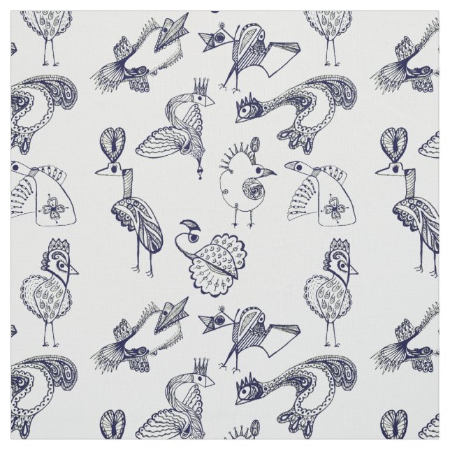 Tissu Les oiseaux fabuleux (Échantillon)
