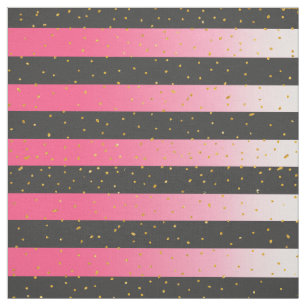 Tissu Les parties scintillantes noires roses de faux
