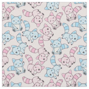 Tissu Les renards mignons