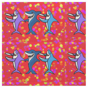 TISSU LES REQUINS DANSÉS