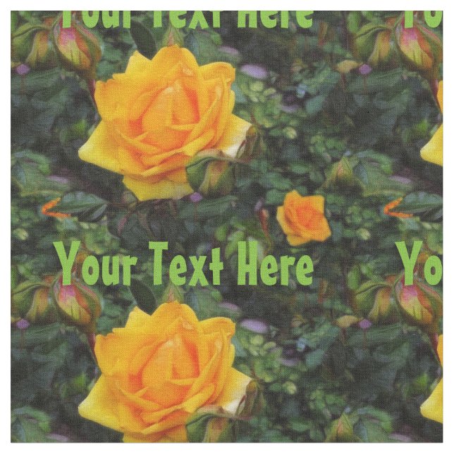 Tissu Les roses jaunes - personnalisez (Fermer)