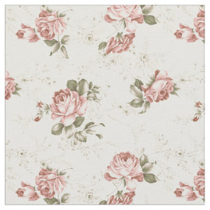Tissu Les Roses rougis des filles - Arrière - plan blan