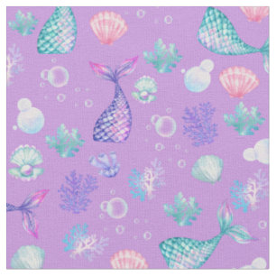 Tissu Les sirènes rêvent de violet
