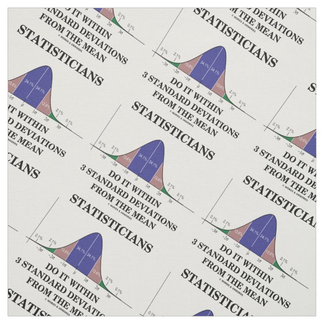 Tissu Les Statisticiens Font Dans Les Moins De 3 Écarts  (Échantillon)