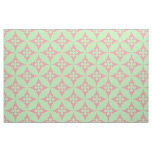 Tissu Les Tons Pastel Du Motif Géométrique Rétro Rose