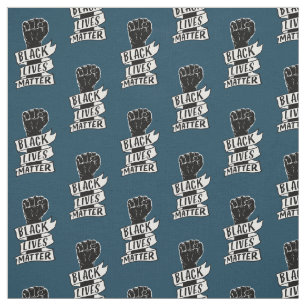 Tissu les vies noires ont un fist bm bleu motif