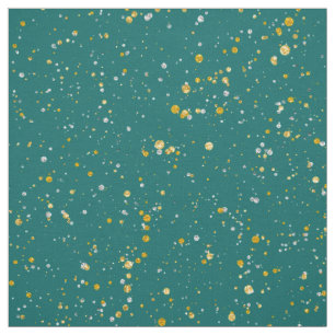 Tissu L'espace élégant de confettis - vert turquoise e