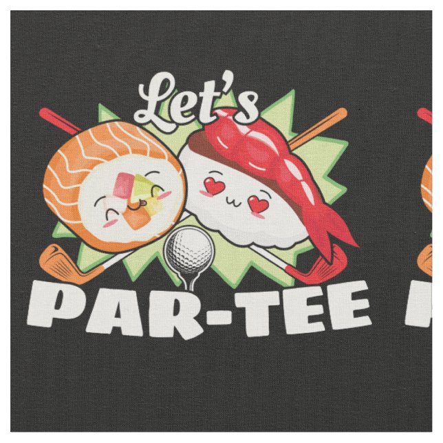 Tissu Lets Par Tee Golf Pun - Golf Party (Fermer)