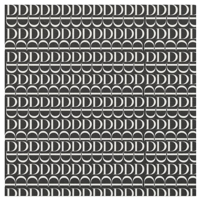 Tissu Lettre initiale D monogramme (Fermer)