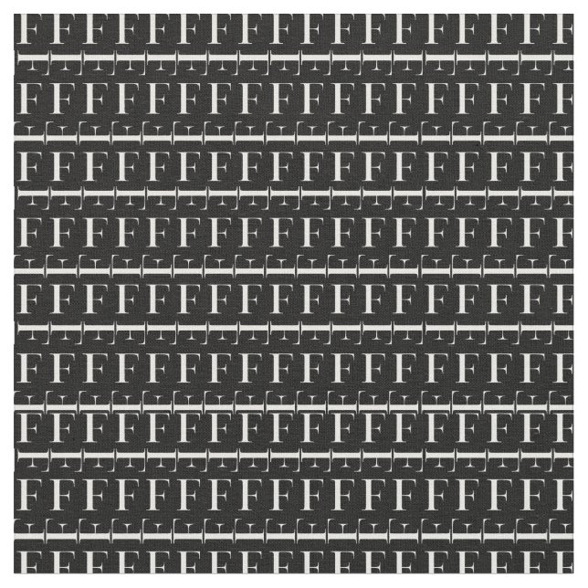 TISSU LETTRE INITIALE MONÂTRE F (Fermer)