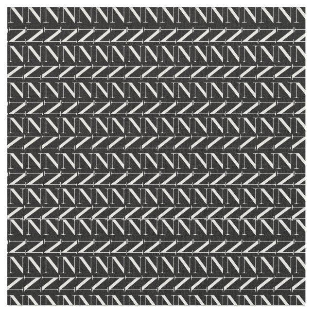 Tissu Lettre initiale monogramme N (Fermer)
