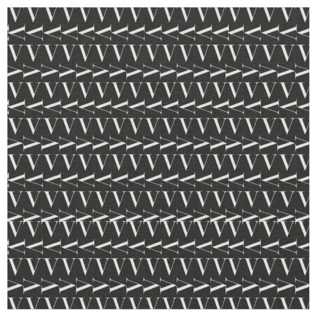 Tissu Lettre initiale monogramme V (Fermer)