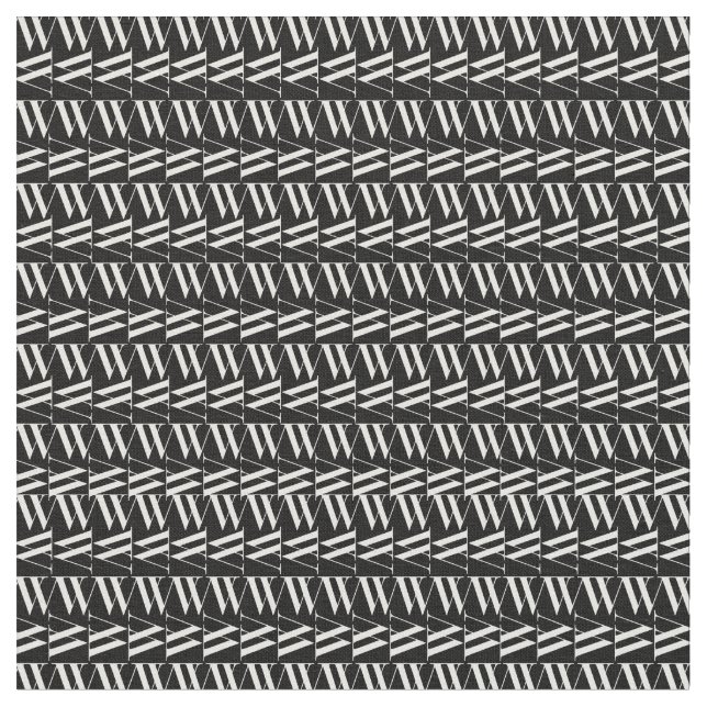 Tissu Lettre initiale monogramme W (Fermer)