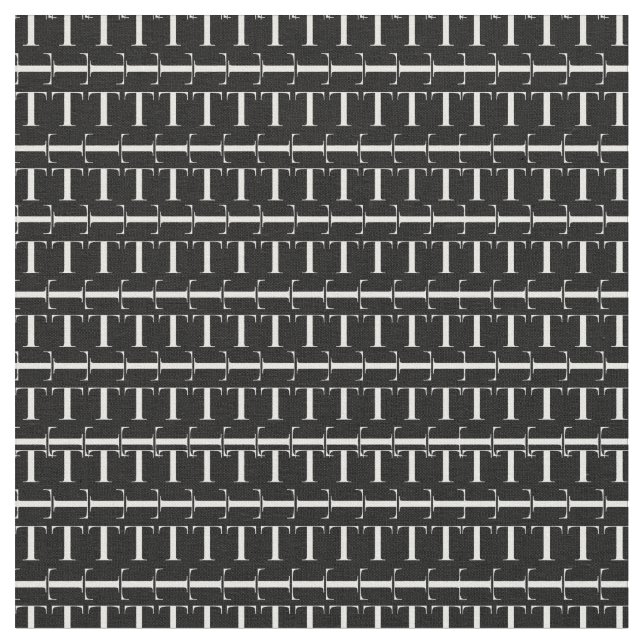 Tissu Lettre initiale T monogramme (Fermer)