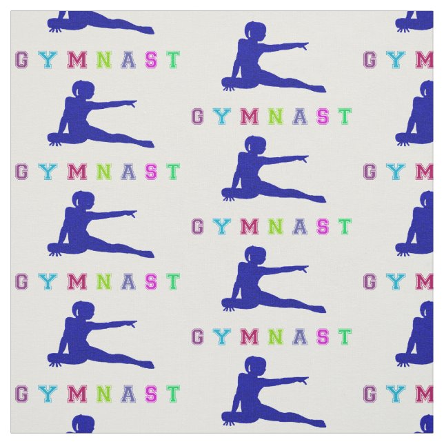 Tissu Lettres colorées de Gymnaste (Échantillon)