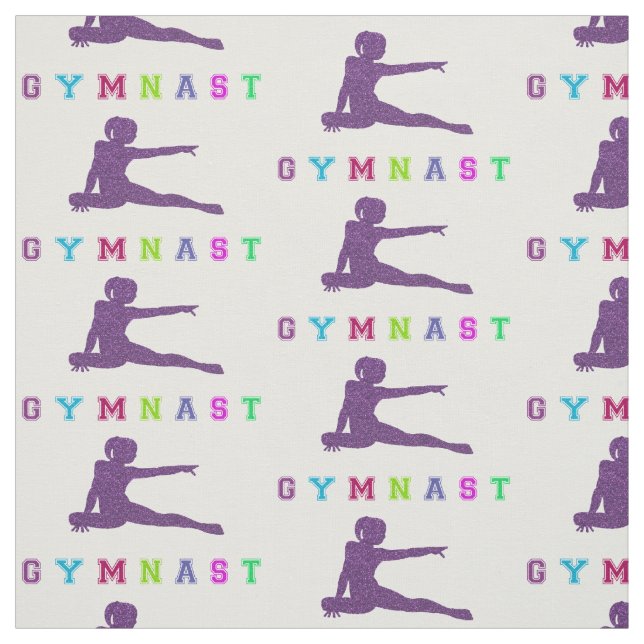 Tissu Lettres colorées de Gymnaste (Échantillon)