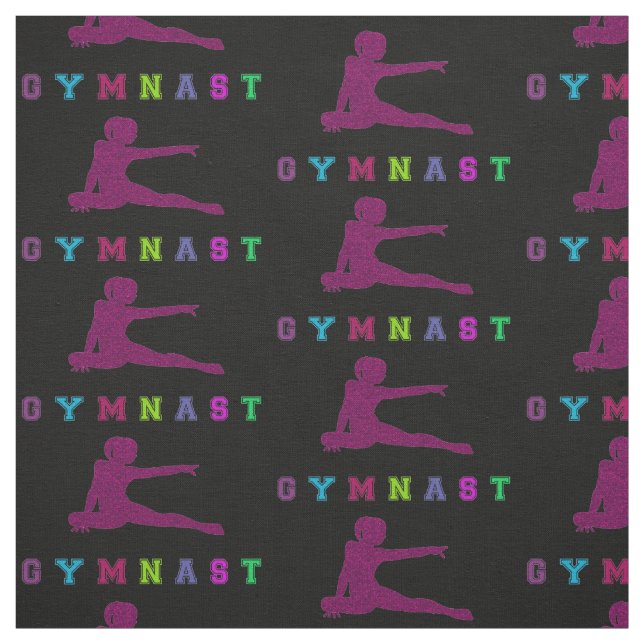 Tissu Lettres Colorées Gymnaste (Échantillon)