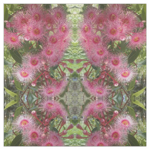 Tissu L'eucalyptus rose de Gumnut fleurit l'indigène