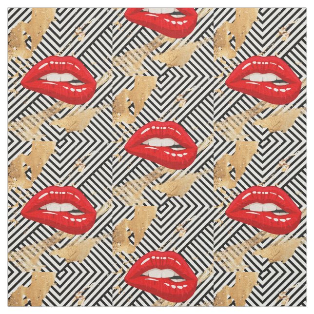 TISSU LÈVES ROUGES (Échantillon)