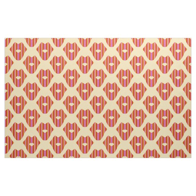 Tissu Lèvres de Bohème sur Jaune (Fat Quarter)