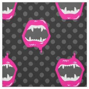 Tissu lèvres de vampire monstre créature à dents roses