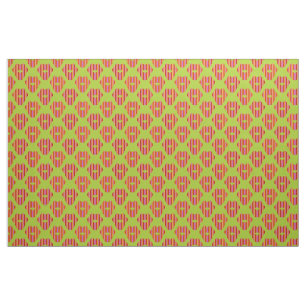 Tissu Lèvres en bohème sur vert