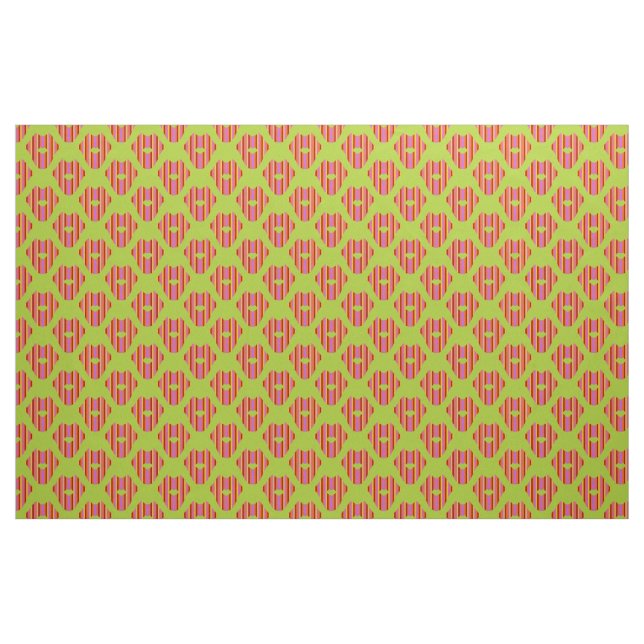 Tissu Lèvres en bohème sur vert (Fat Quarter)