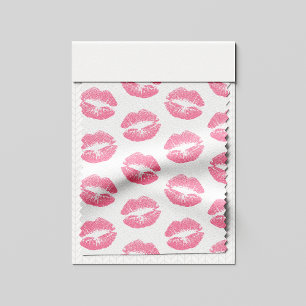 Tissu Lèvres Roses, Motif De Lèvres, Rouge Rose, Baiser