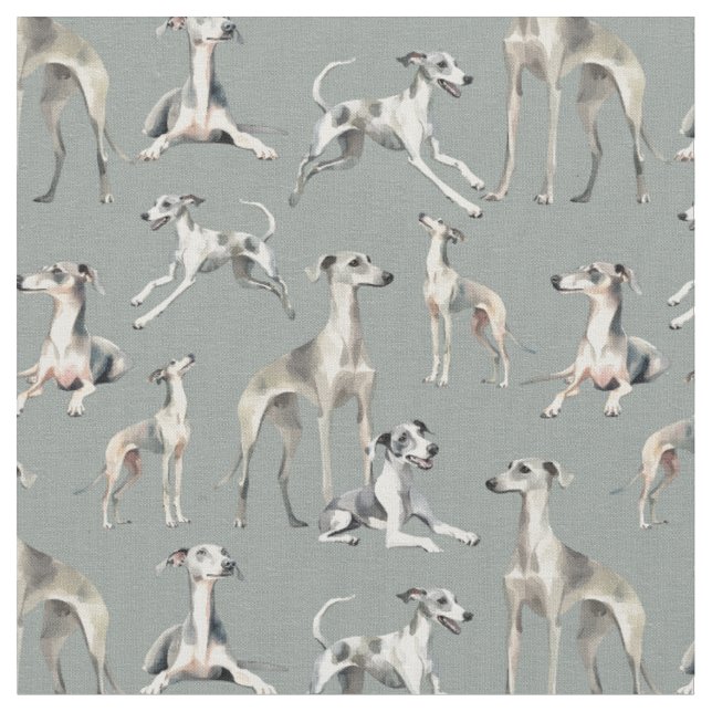 Tissu Lévrier Whippets et chiens Lurcher  (Fermer)