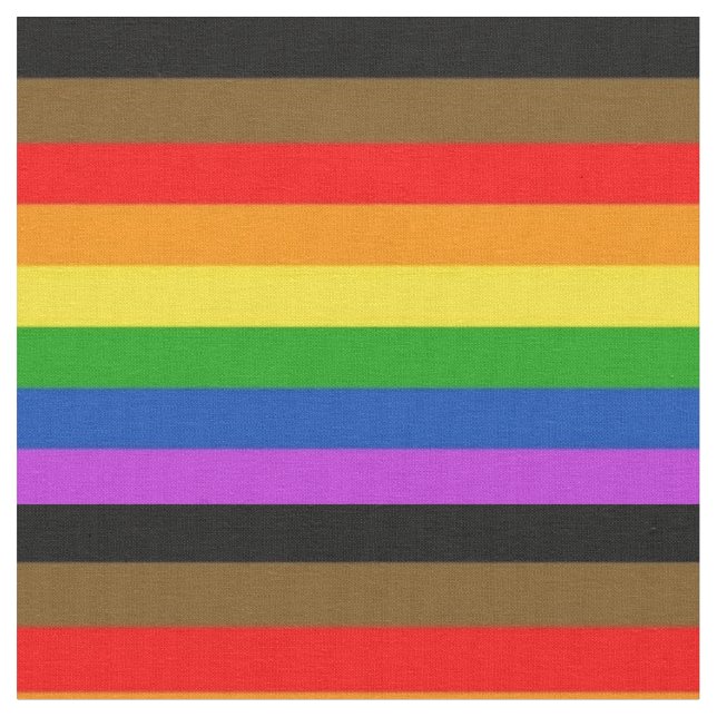 Tissu LGBT People Of Color Inclusive pride rainbow Flag (Fermer)