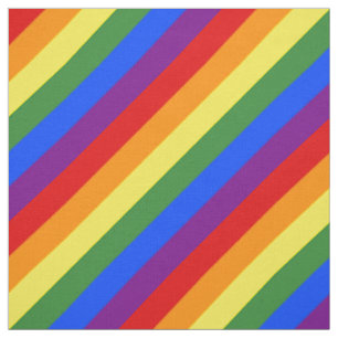 Tissu LGBT Pride Diagonal Rainbow Stripe Motif