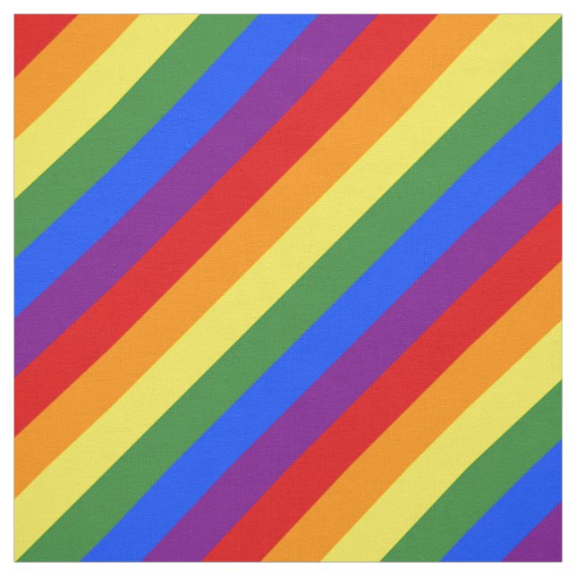 Tissu LGBT Pride Diagonal Rainbow Stripe Motif (Échantillon)