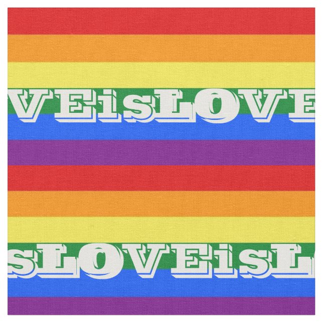 Tissu LGBTQ LOVE est LOVE Rainbow (Fermer)