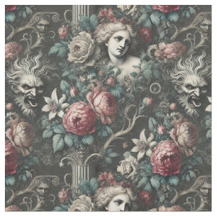 Tissu L'hystérie se cache dans les fleurs - Carrelage cl
