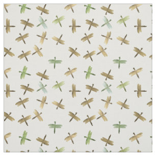 Tissu Libellules d'aquarelle d'or