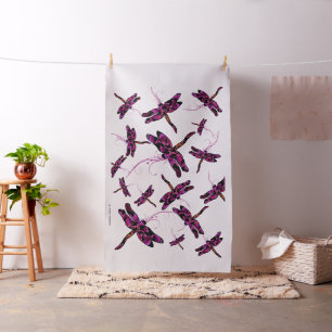 Tissu Libellules Fantaisistes