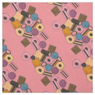 Tissu Licorice Rose Allsports Candy Candies Sweet Fabric